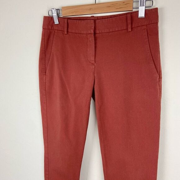 Theory Straight Leg Ankle Pant - Burnt Orange - Picture 2 of 7